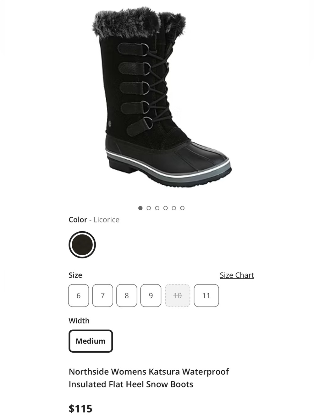 Northside Womens Katsura Waterproof boots size 9